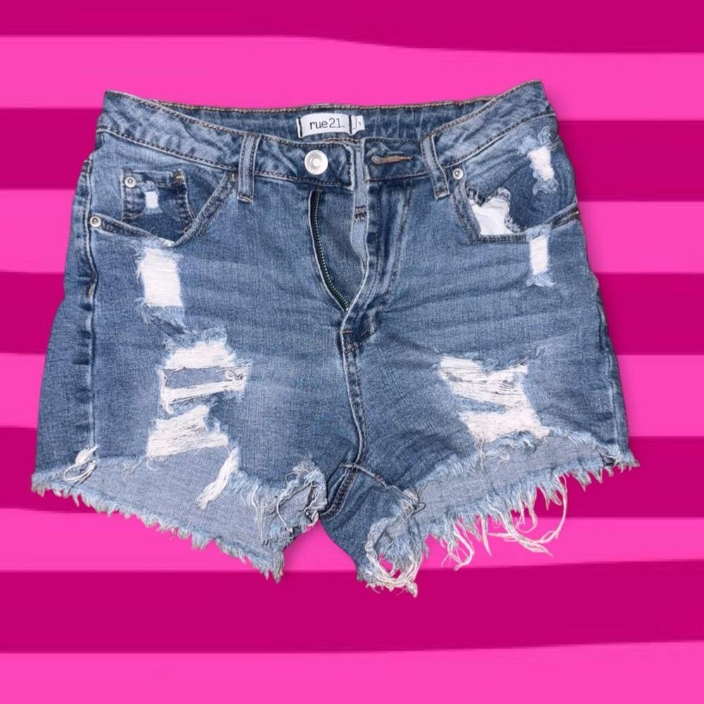 Rue21 Ripped Blue Jean Shorts